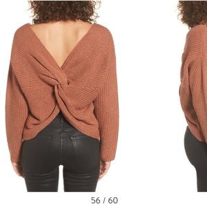Twist back slouchy sweater